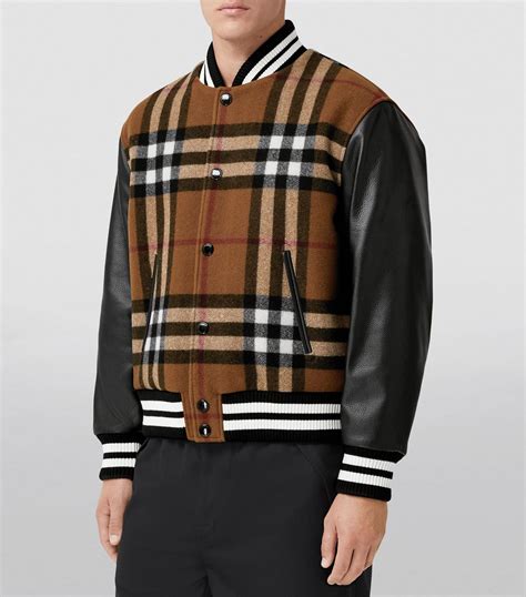 burberry bomber leather jacket|burberry bomber jacket sale.